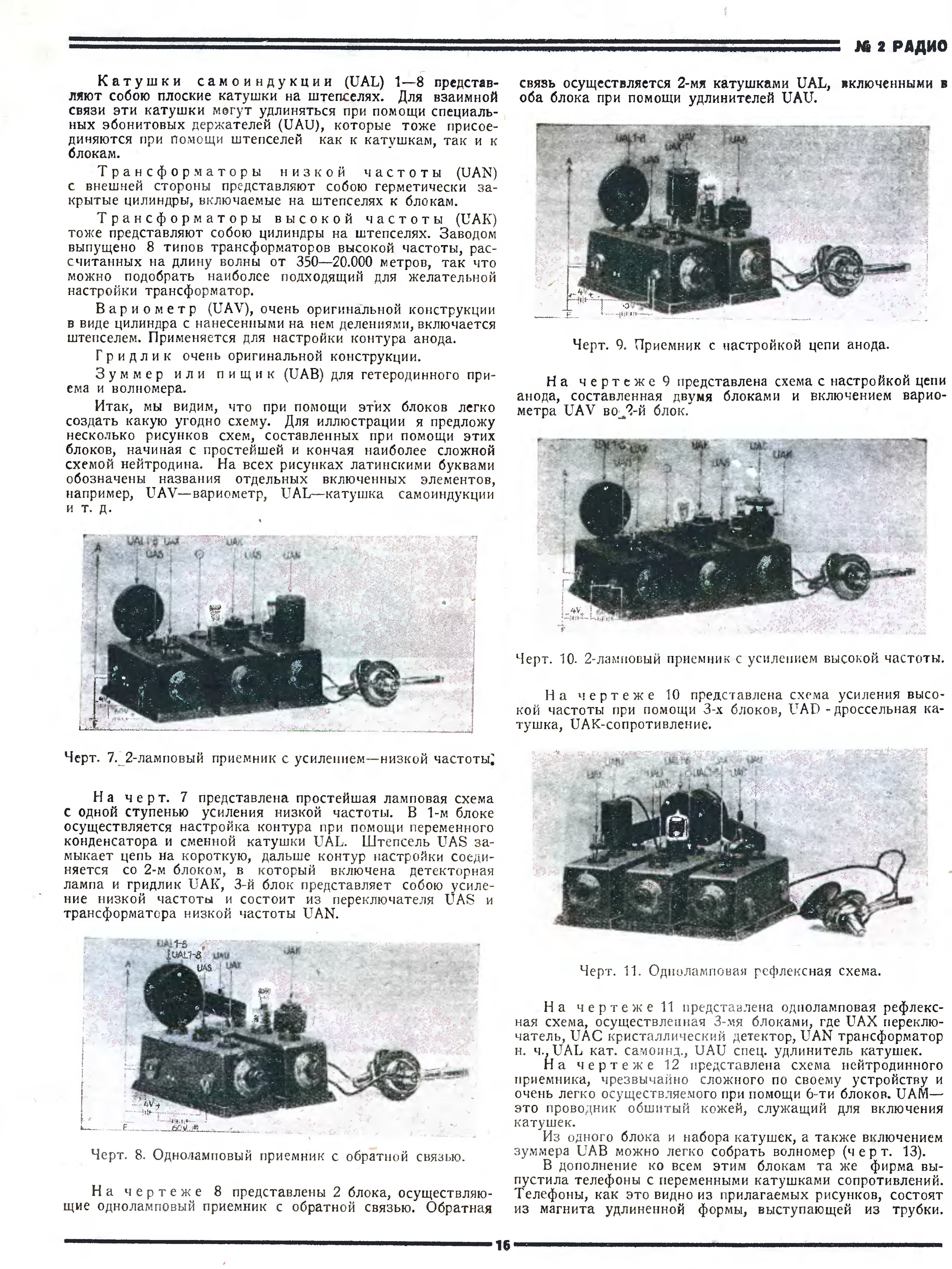 Стр. 16 журнала «Бюллетень „Радио“» № 2 за 1925 год (крупно)