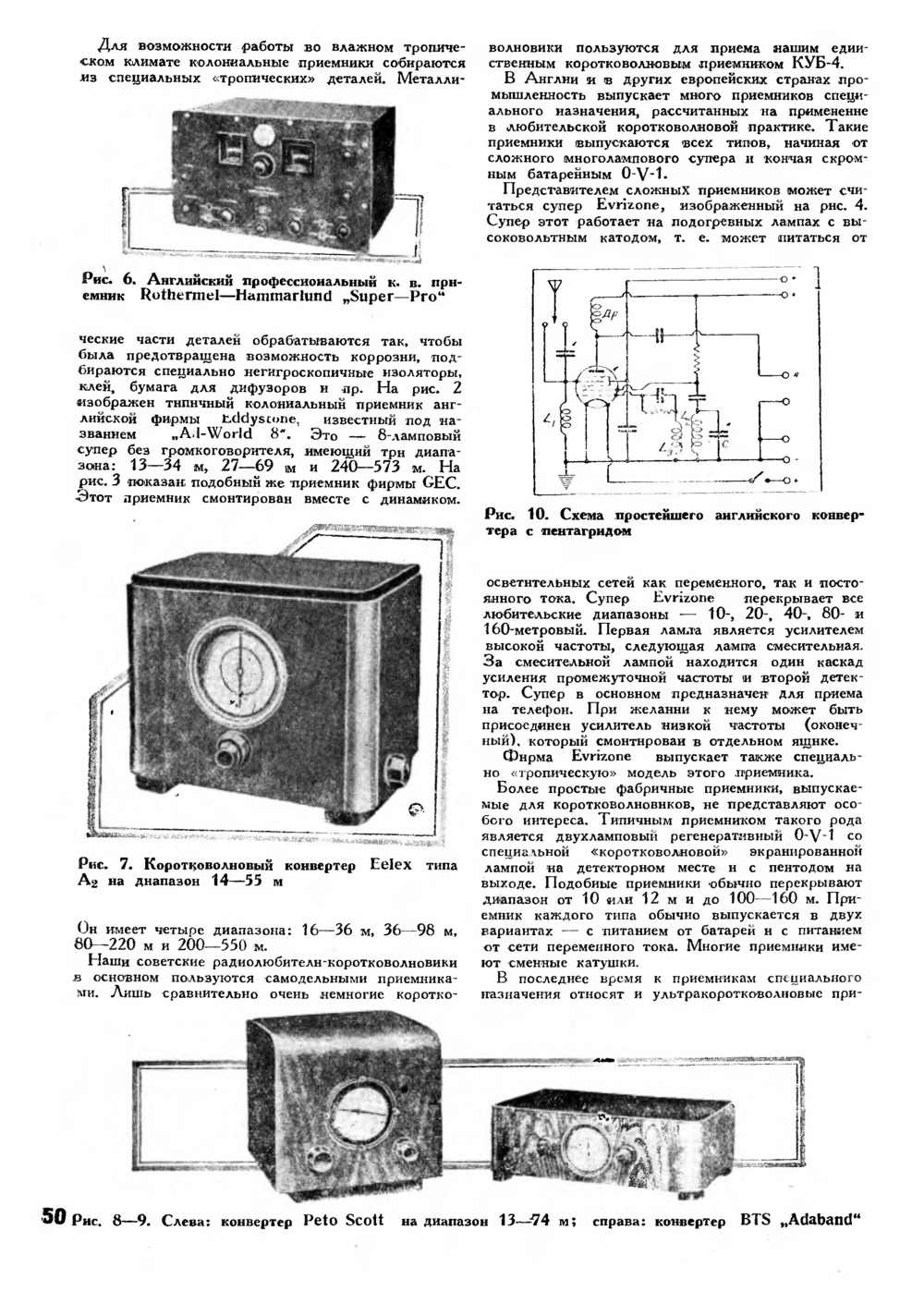 Стр. 50 журнала «Радиофронт» № 2 за 1937 год