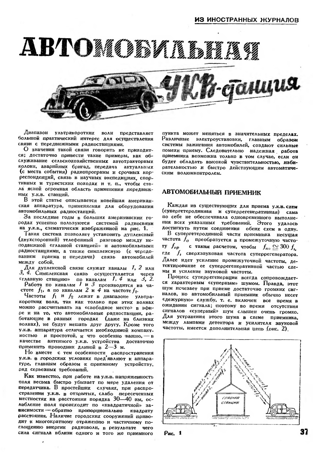 Стр. 37 журнала «Радиофронт» № 13 за 1937 год