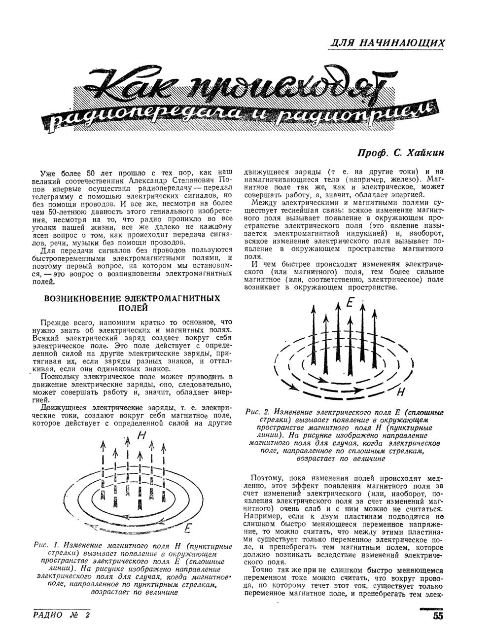 Стр. 55 журнала «Радио» № 2 за 1951 год