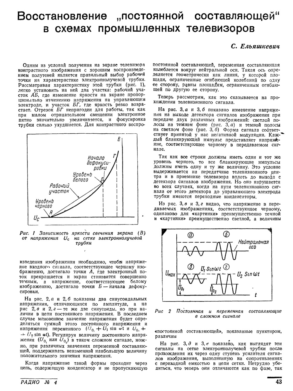 Стр. 43 журнала «Радио» № 4 за 1951 год