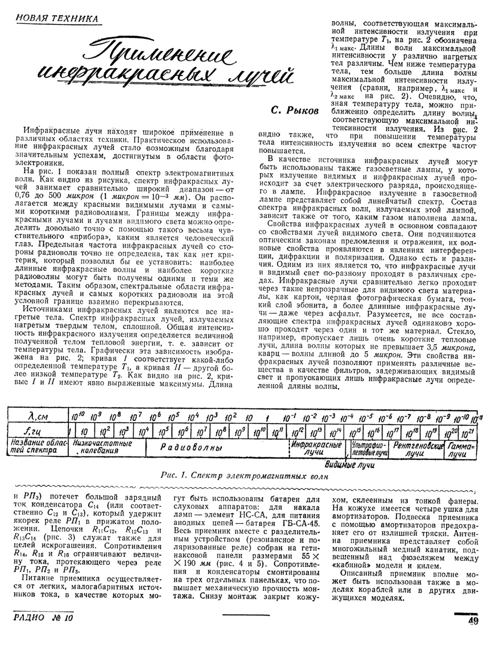 Стр. 49 журнала «Радио» № 10 за 1955 год