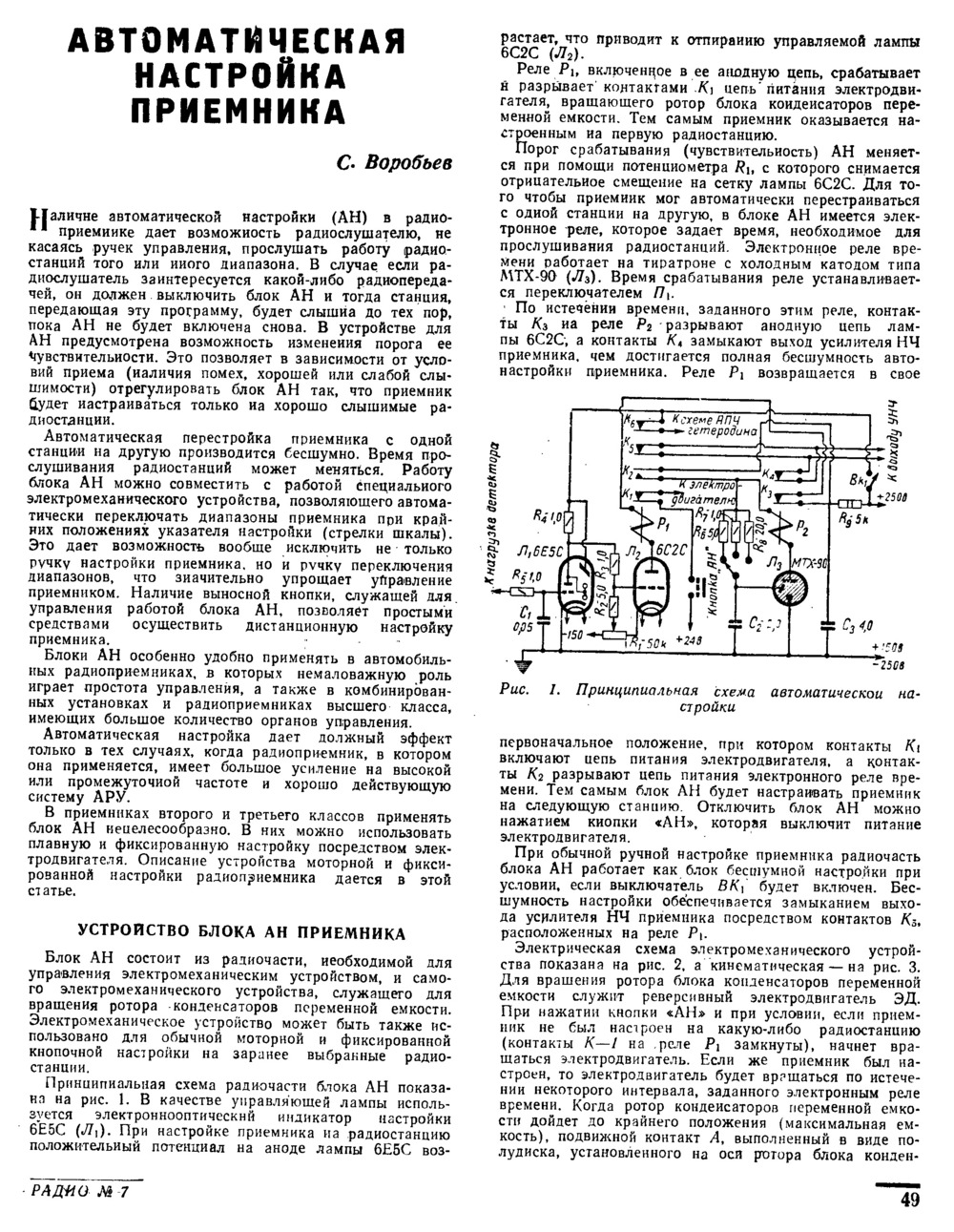 Индикатор точной настройки схема