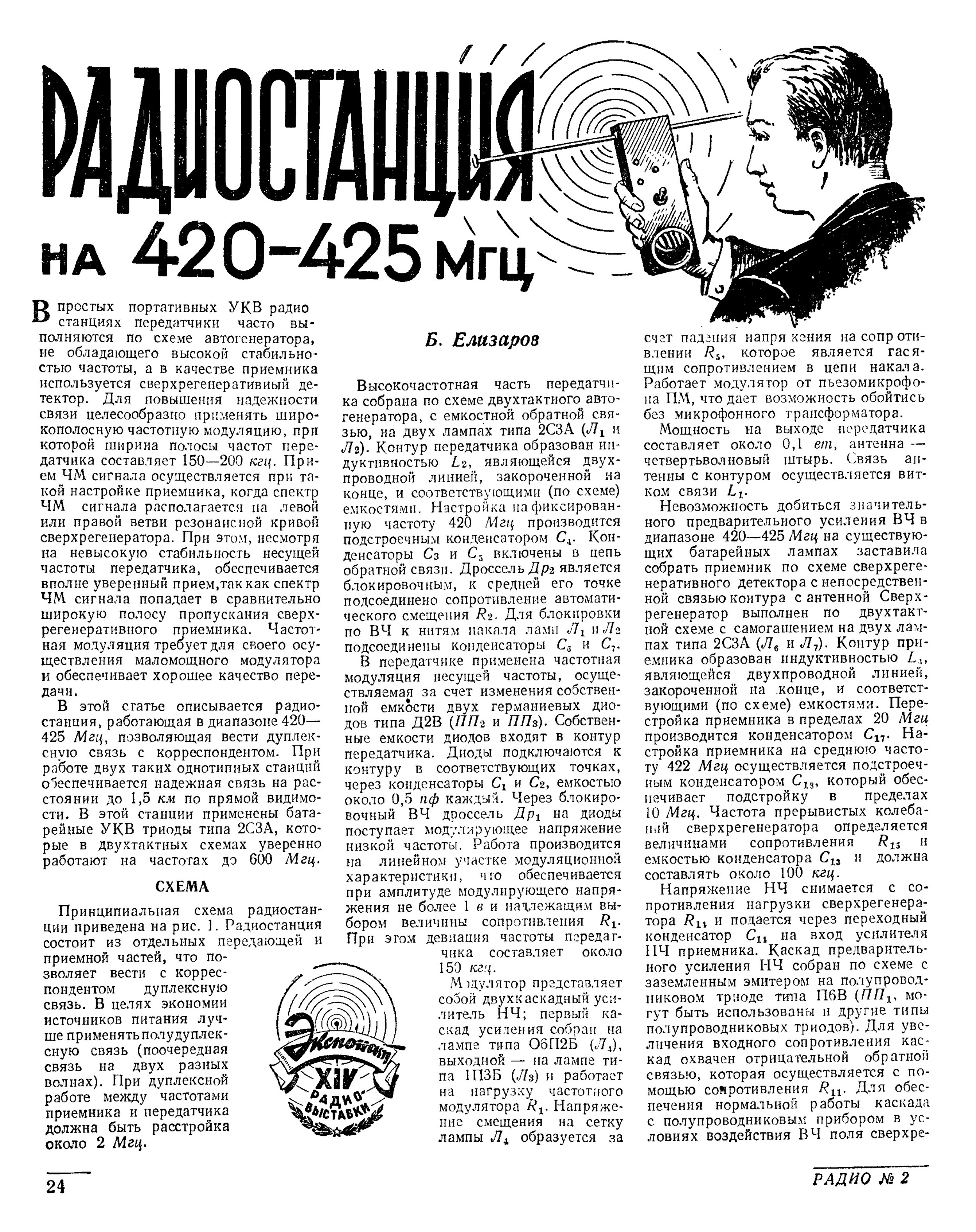 Стр. 24 журнала «Радио» № 2 за 1958 год (крупно)