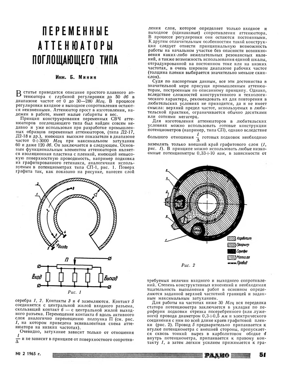 Стр. 51 журнала «Радио» № 2 за 1965 год