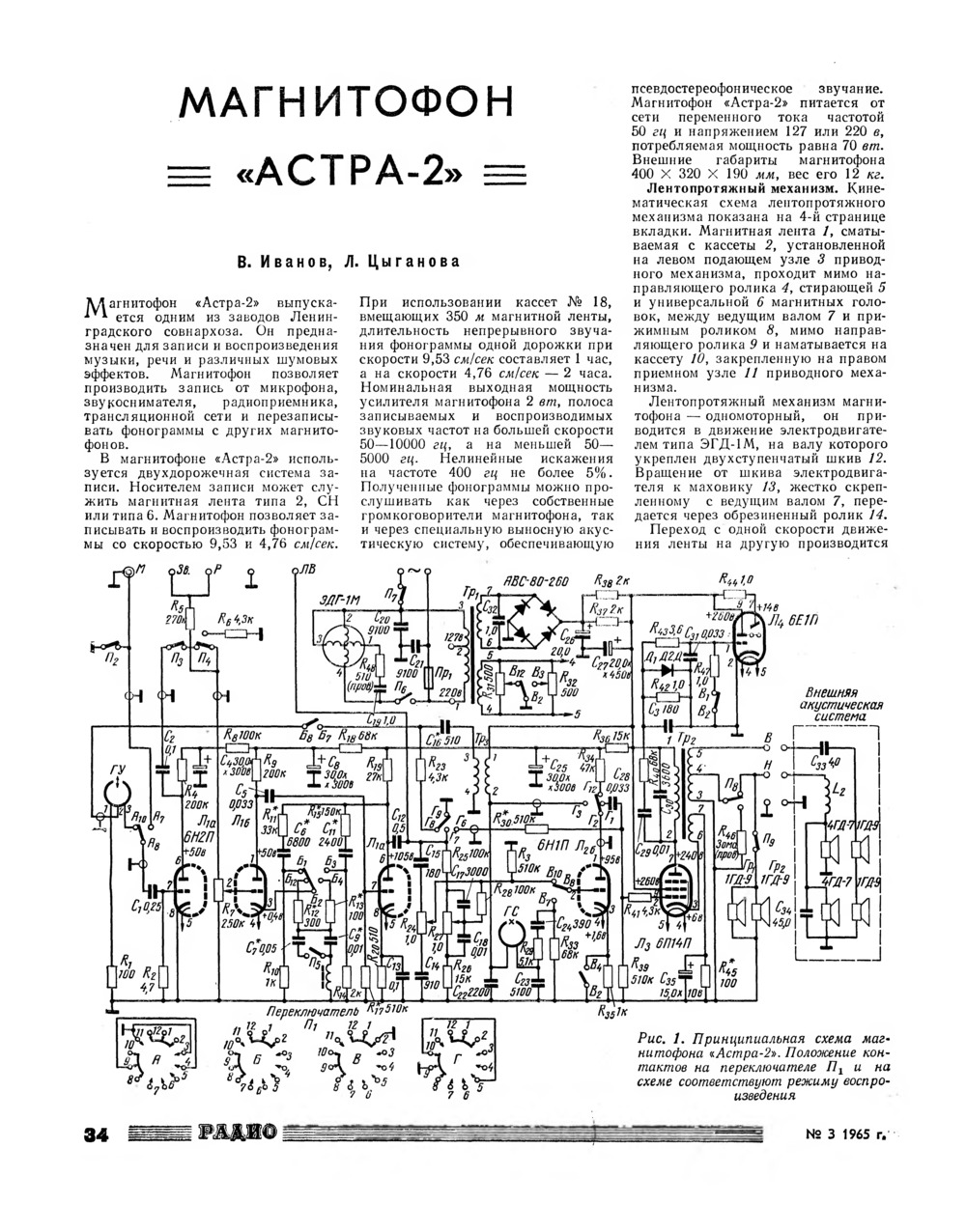 Стр. 34 журнала «Радио» № 3 за 1965 год