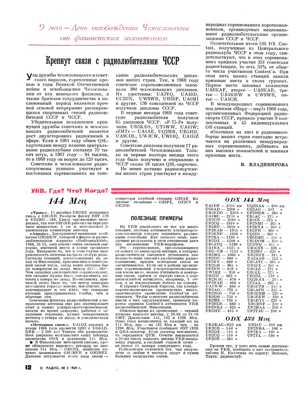 Стр. 12 журнала «Радио» № 5 за 1969 год