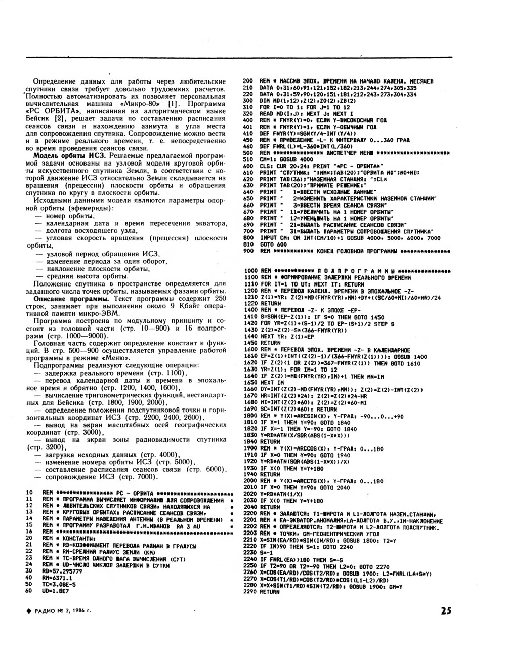 Стр. 25 журнала «Радио» № 2 за 1986 год