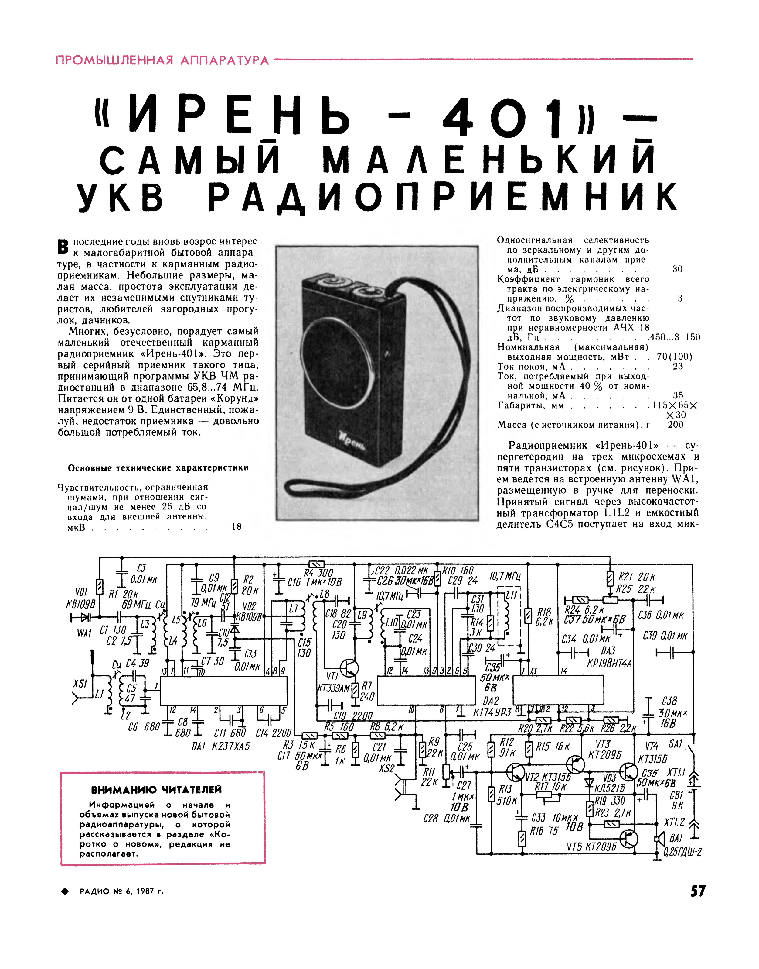 Ирень приемник схема