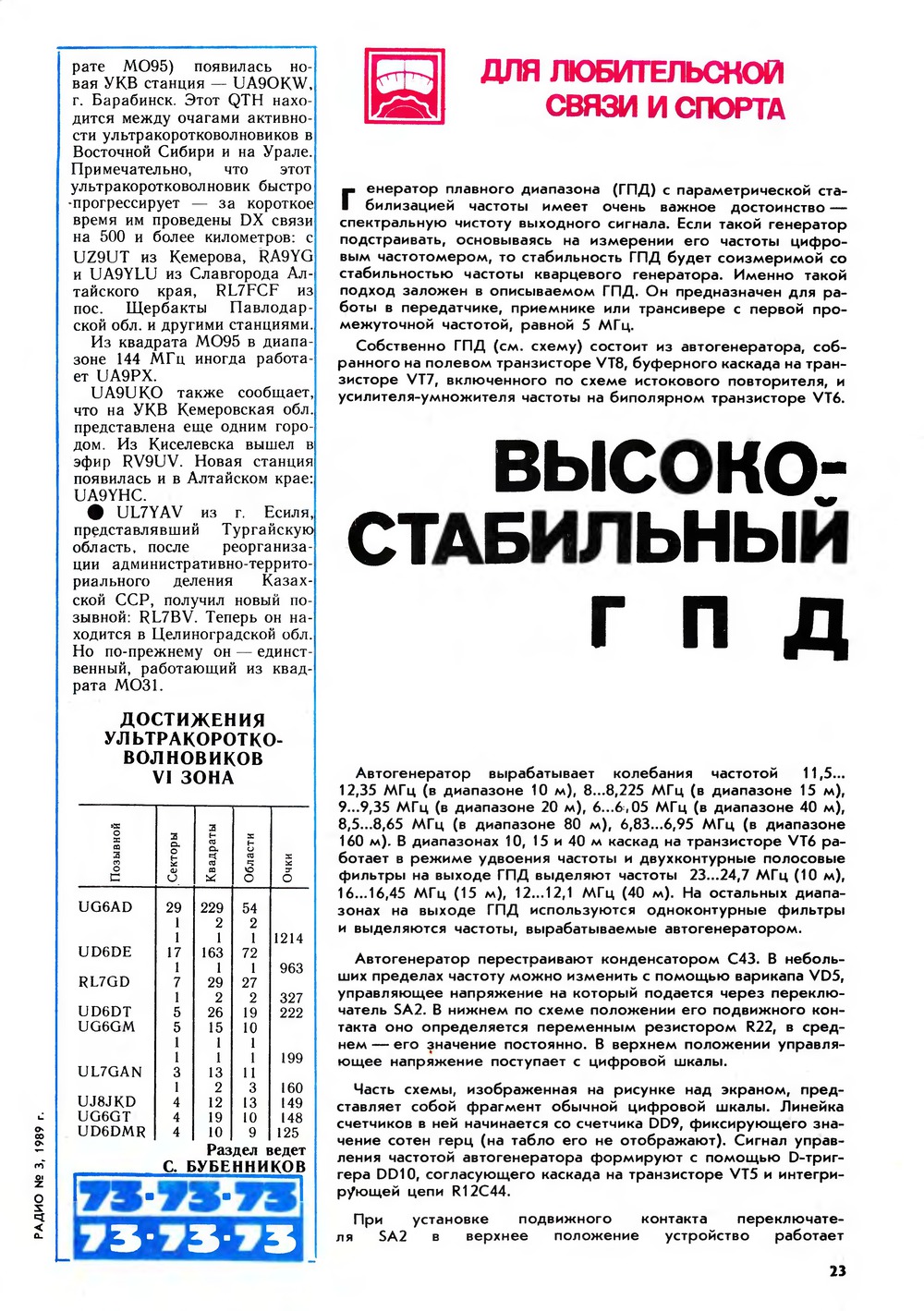 Стр. 23 журнала «Радио» № 3 за 1989 год