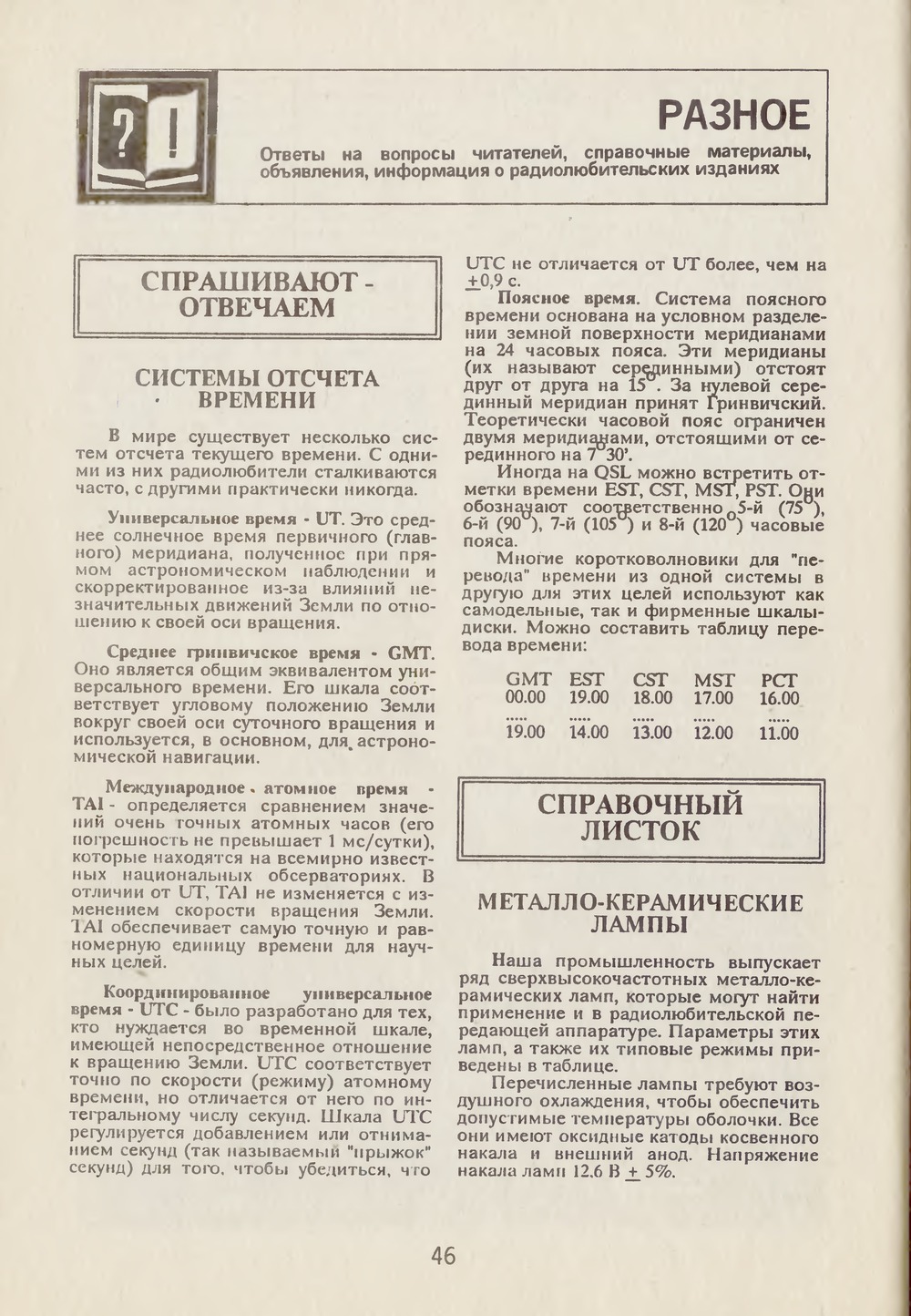 Стр. 46 «КВ-журнала» № 2 за 1992 год