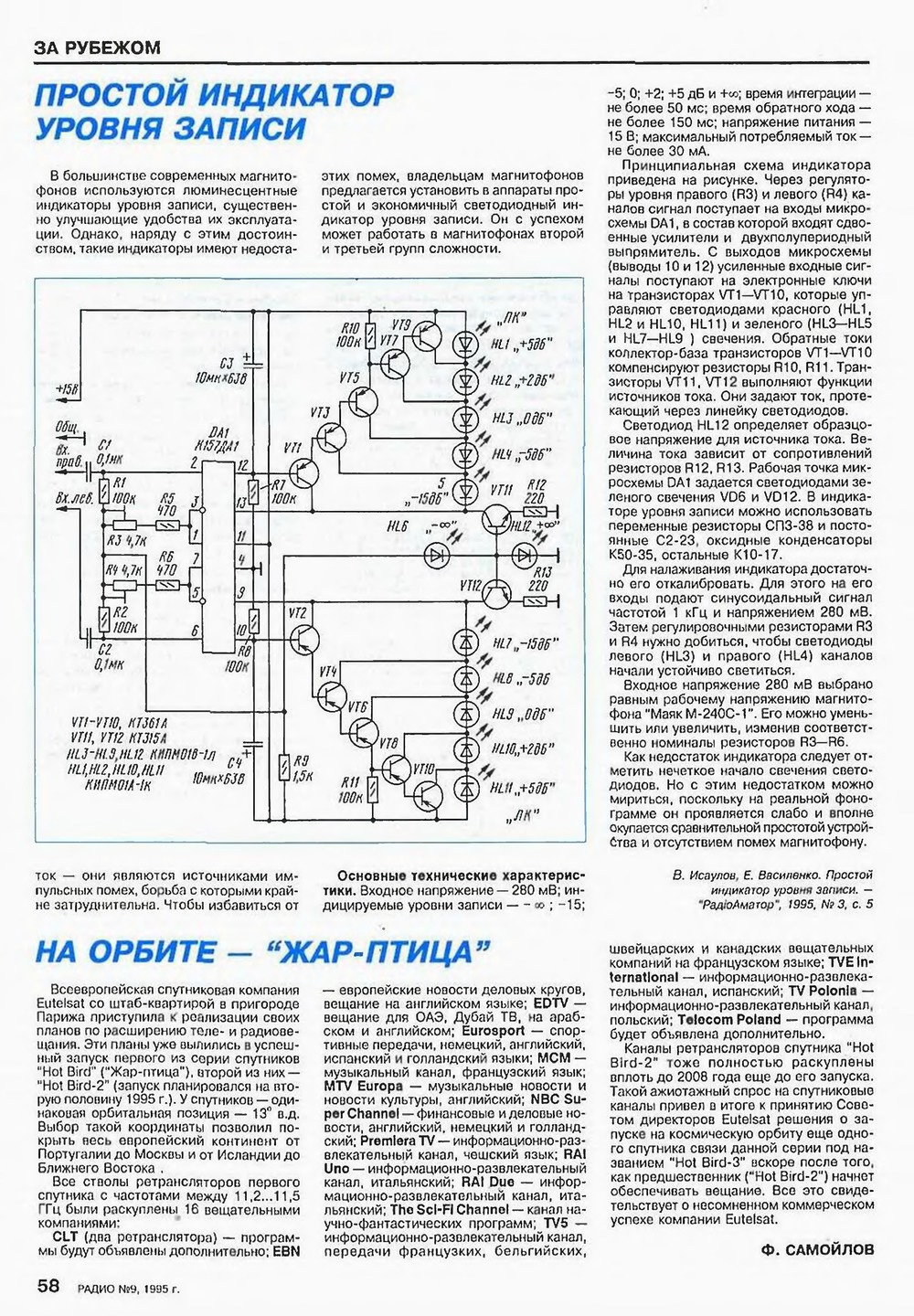 Стр. 58 журнала «Радио» № 9 за 1995 год