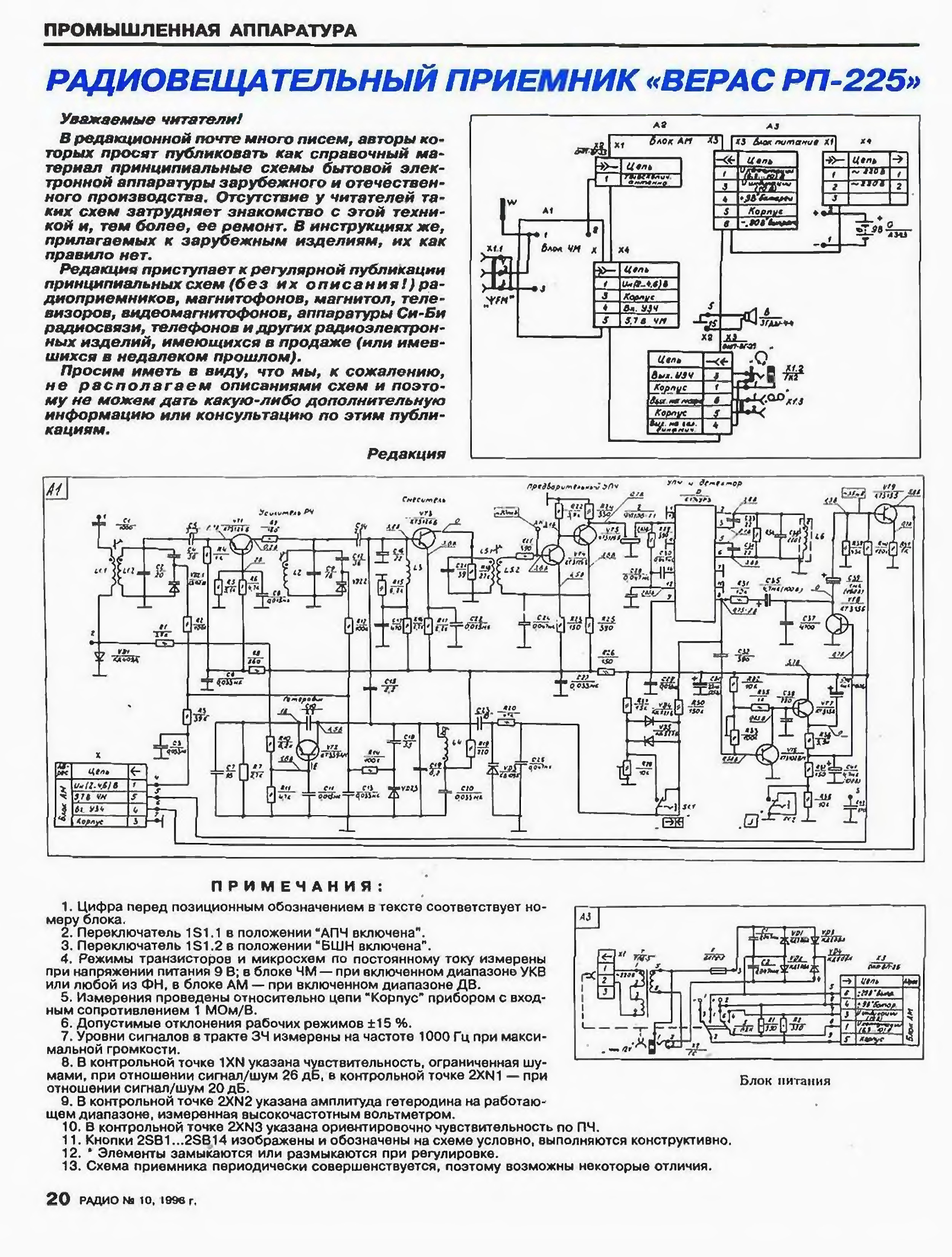 Радиоприемник selena b 216 схема