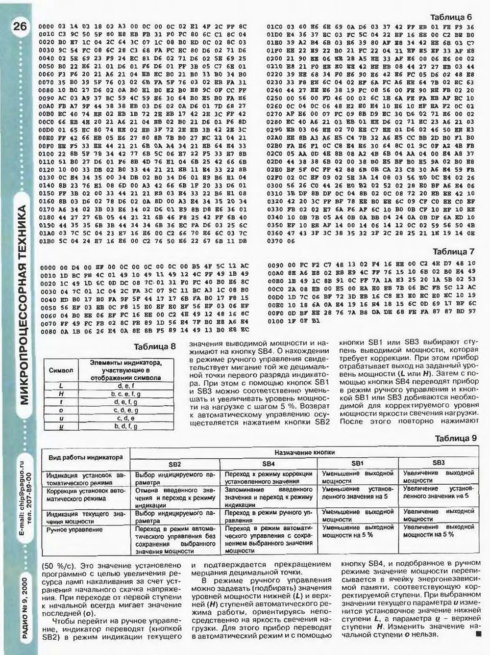 Стр. 26 журнала «Радио» № 9 за 2000 год