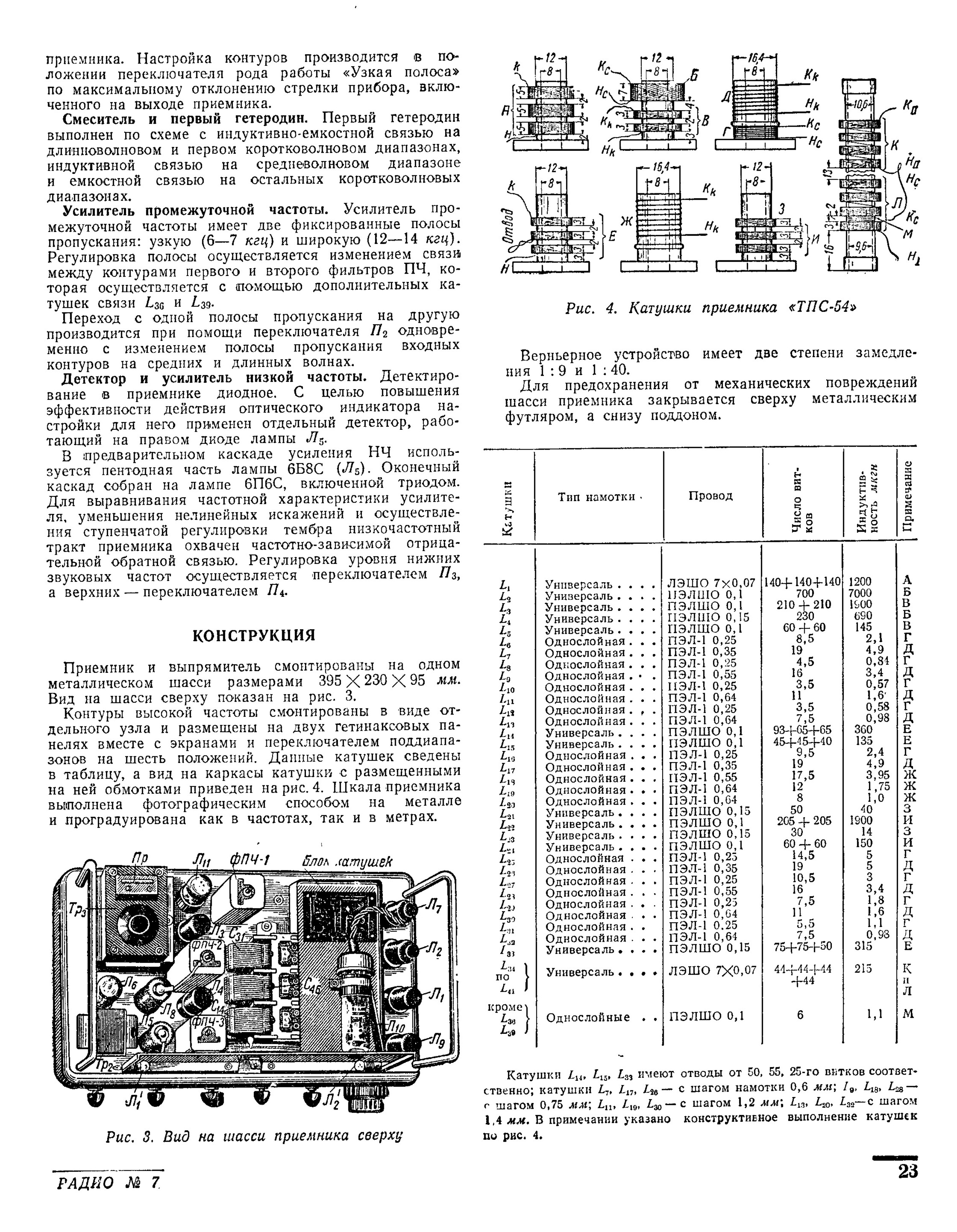 Тпс 54 радиоприемник схема