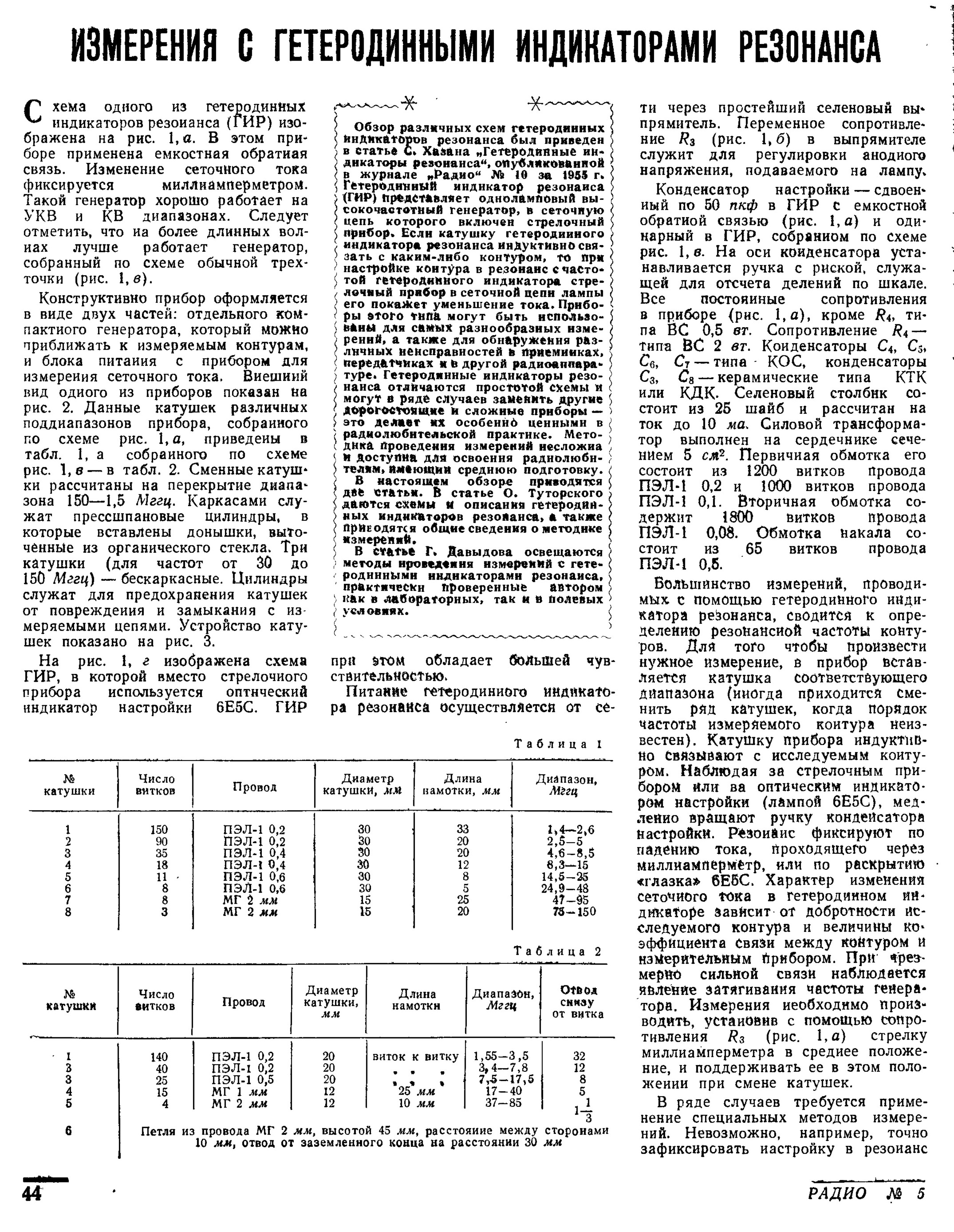 Гир 2 индикатор резонанса гетеродинный паспорт схема