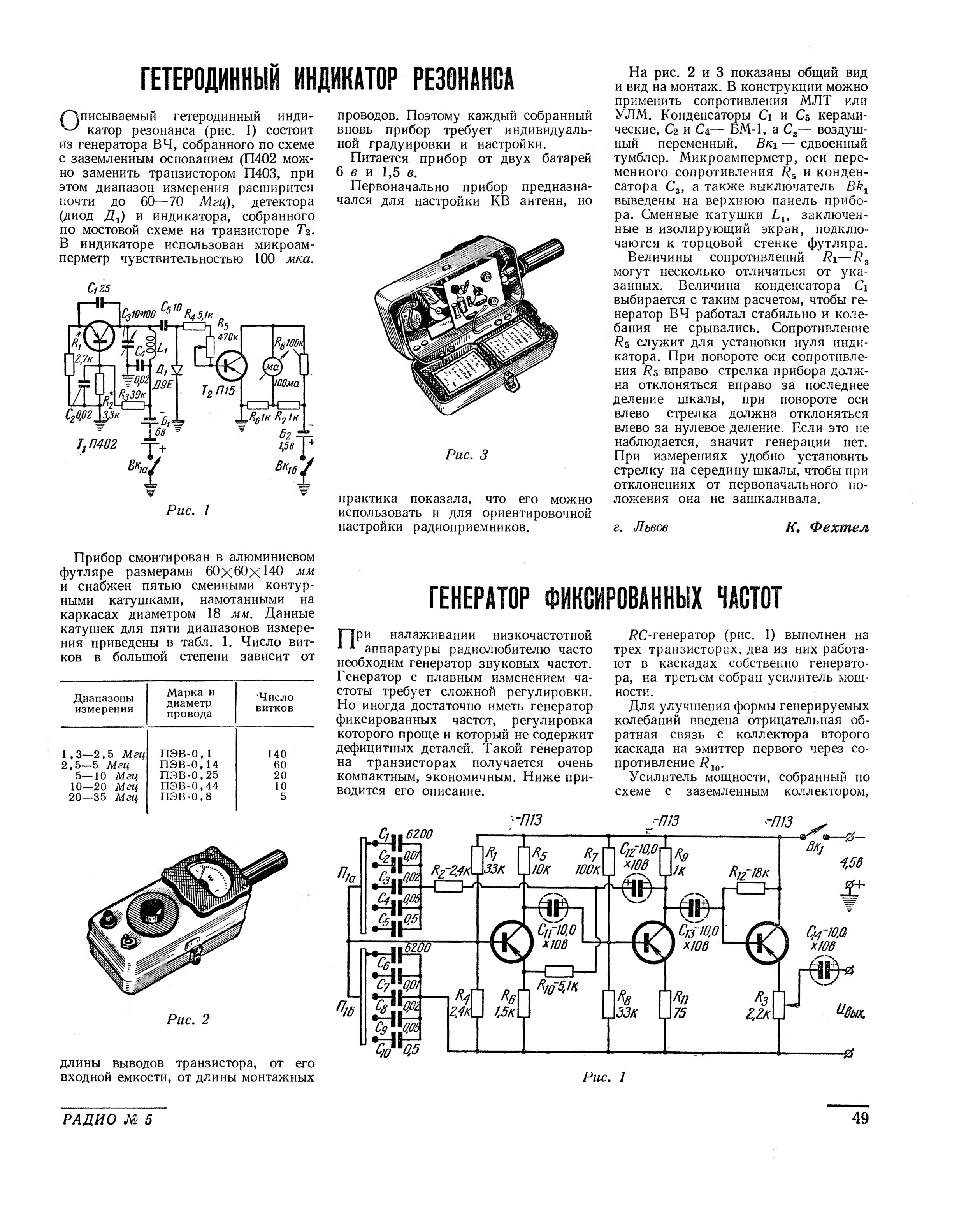 Индикатор точной настройки схема