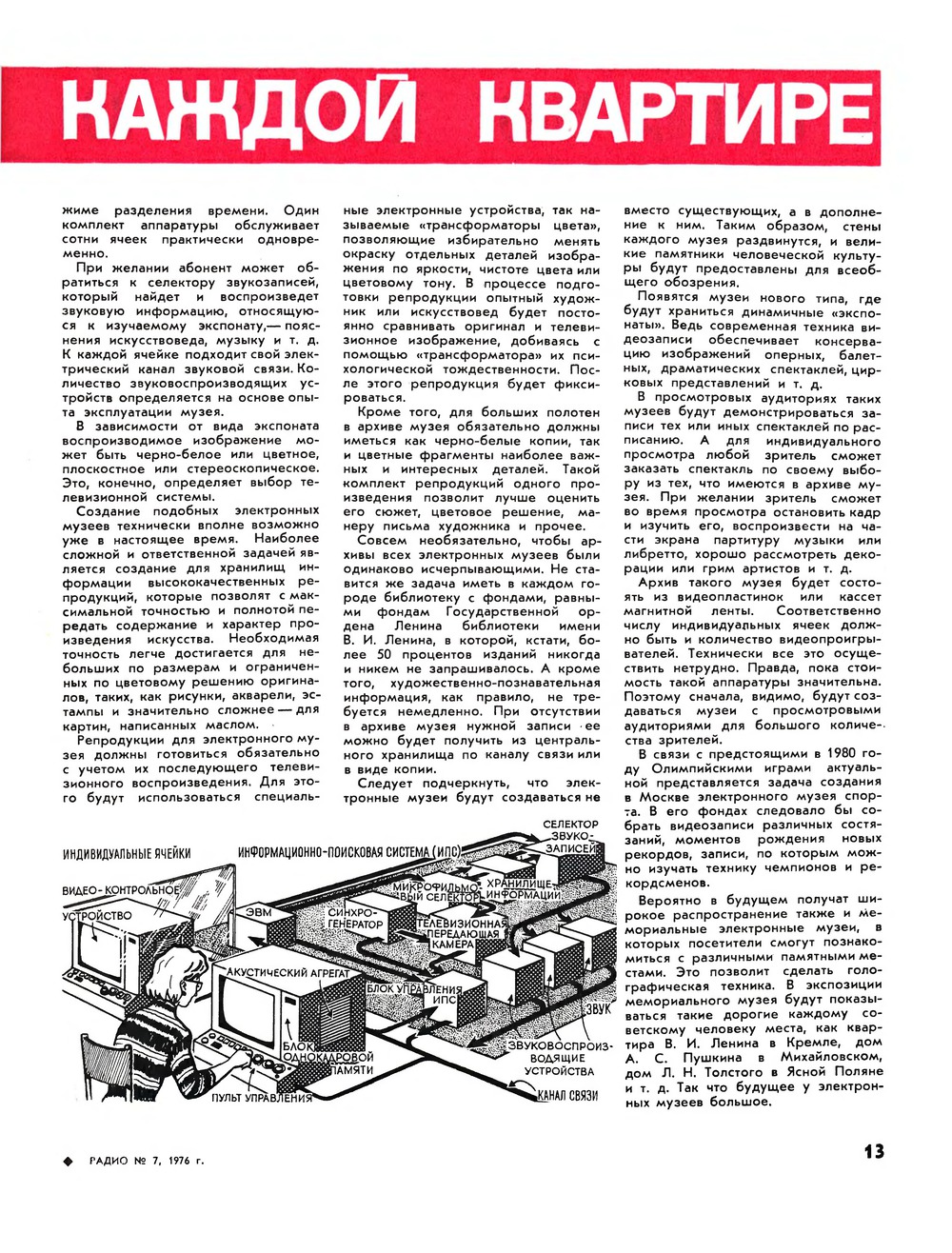 Стр. 13 журнала «Радио» № 7 за 1976 год