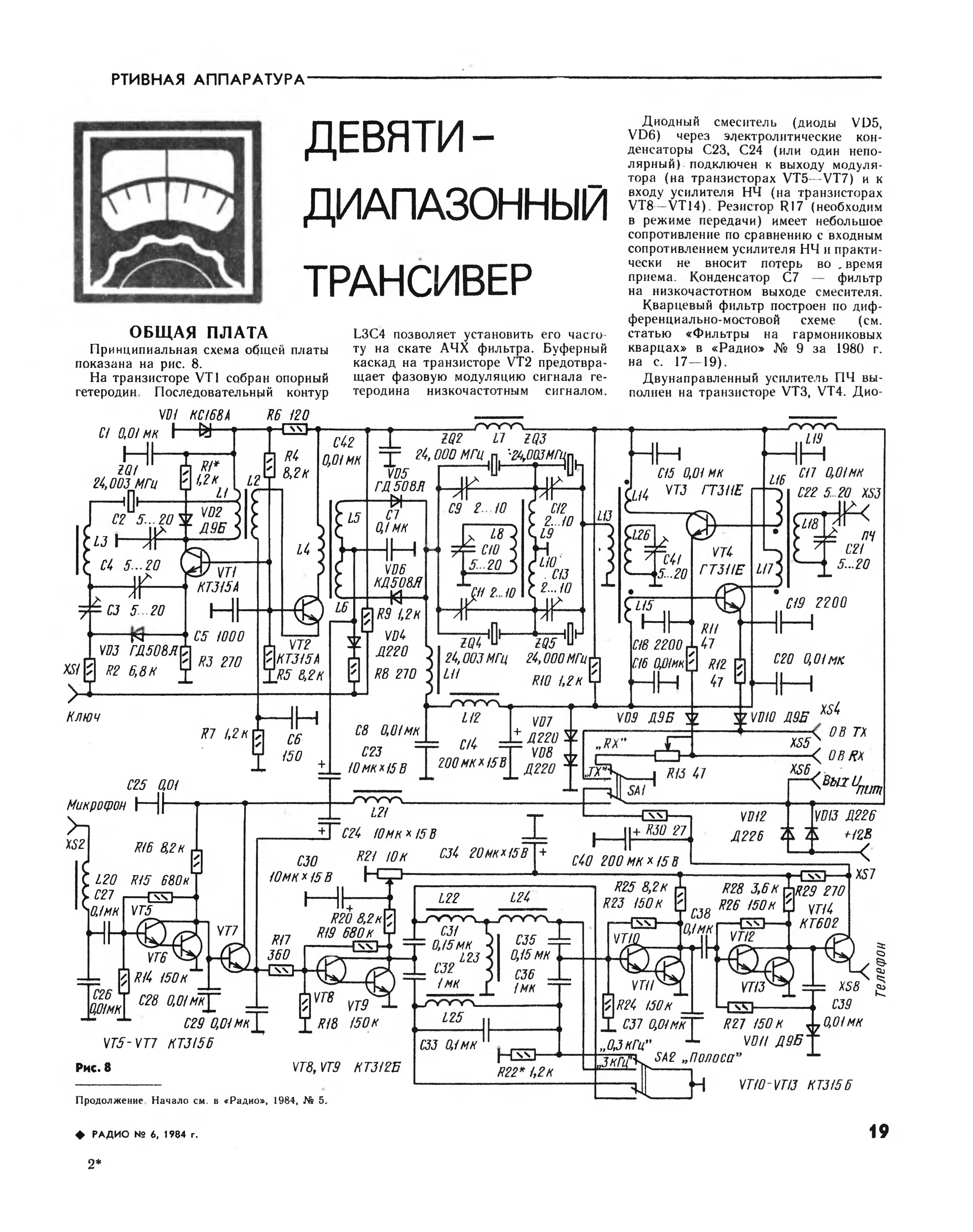 Контур 80 трансивер схема