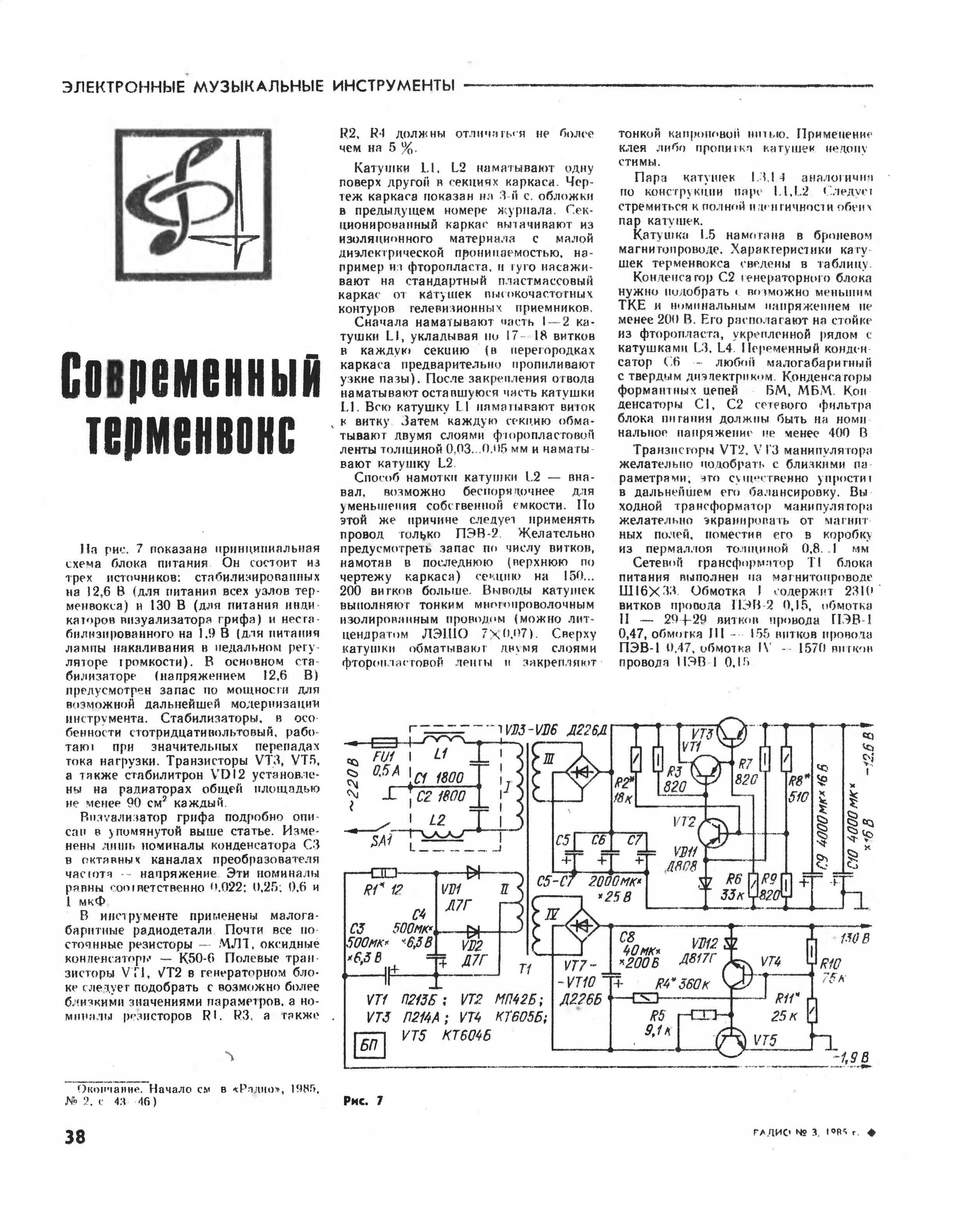 Принципиальная схема терменвокса