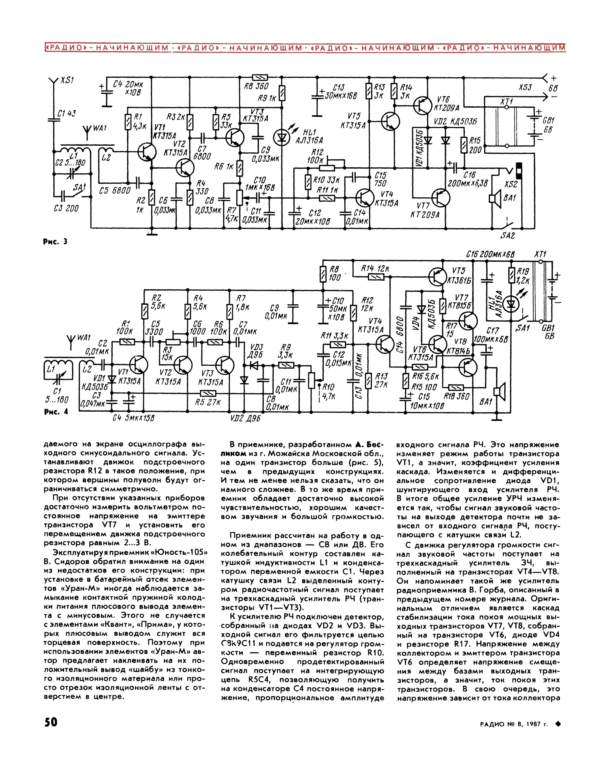 Схемы из журнала радио